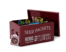 Seed Packet Organiser Burgundy